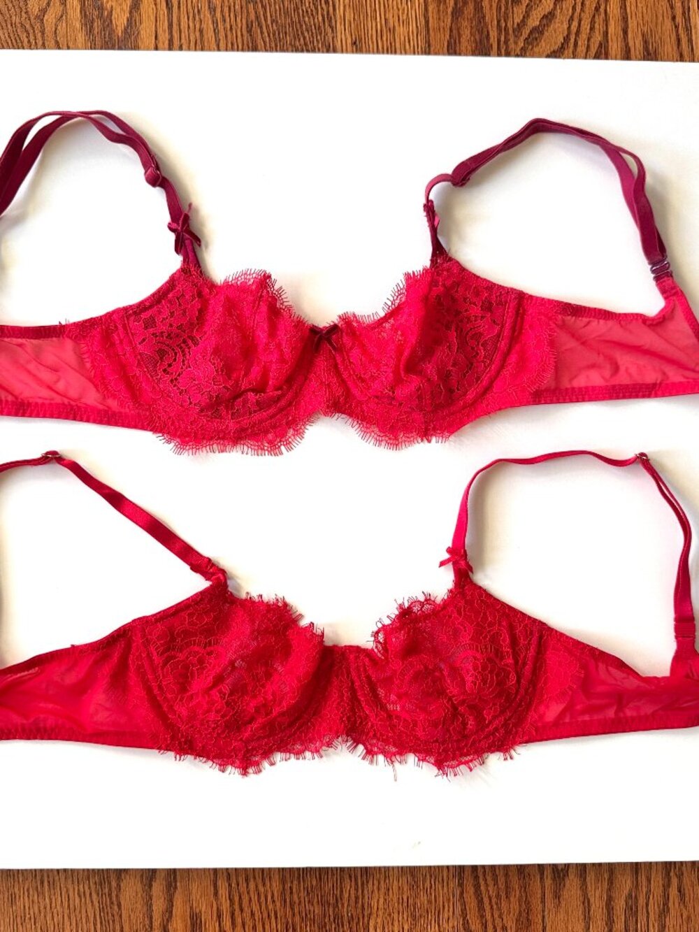 Victoria's Secret Two Red Wicked Bras 32B